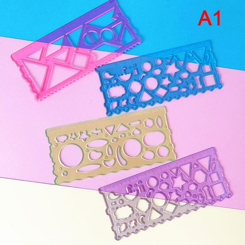 

Смешной рисунок с природной сценой Линейка-шаблон 1 набор из 4 штук Разные линейки с животными