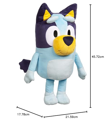 Bluey 18-inch Plush Toy, Perfect for Playtime and Naps, Jumbo Size, Soft Deluxe Material, Cuddly Best Friend (13010)