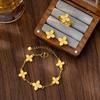 High-end Four-leaf Flower Necklace Women's Flower Bracelet Earrings Ring Set Bracelet