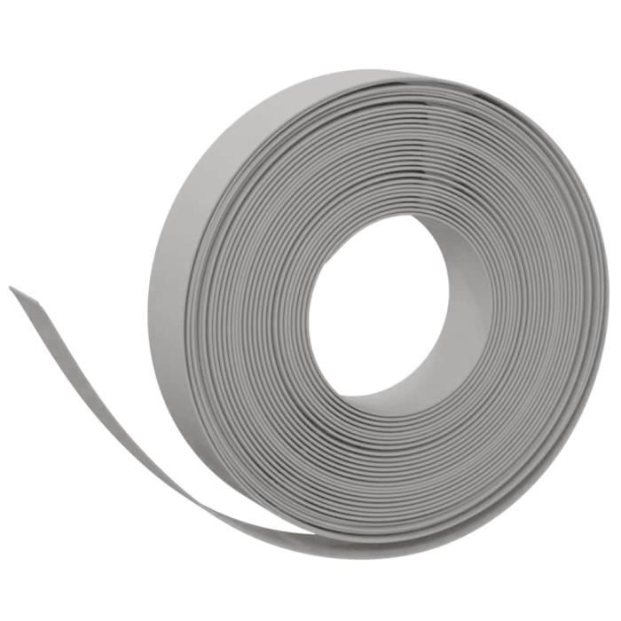 VidaXL Garden Edging 3 Pcs Grey 10 M 10 Cm Polyethylene 3155429