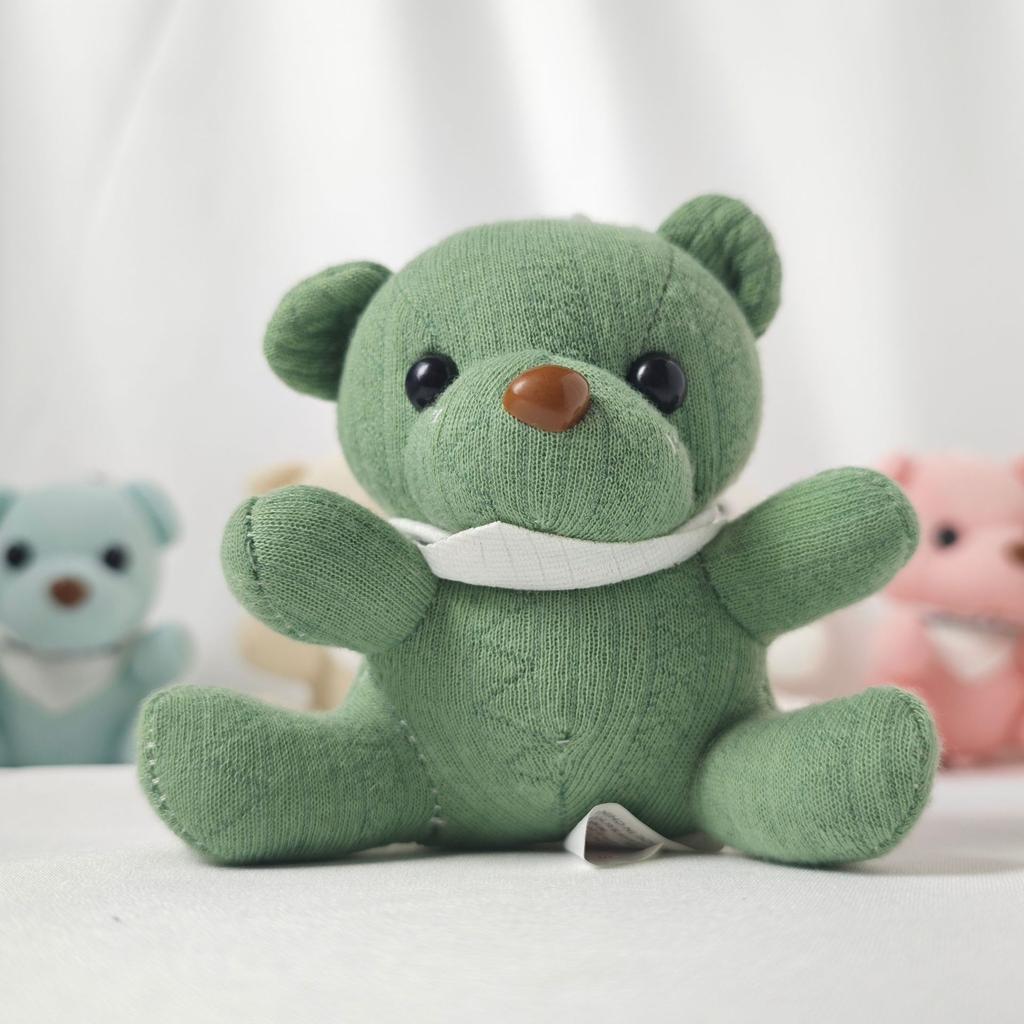 בובה דובי בובת קטיפה קטנה, מחזיק מפתחות תליון בובת דובי יושב