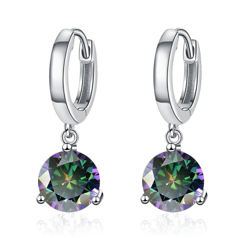 1ct/ 2ct/4ct Moissanite Diamond Earrings S925 Sliver Orginal Drop Earring Wedding Bride Jewelry with for Women