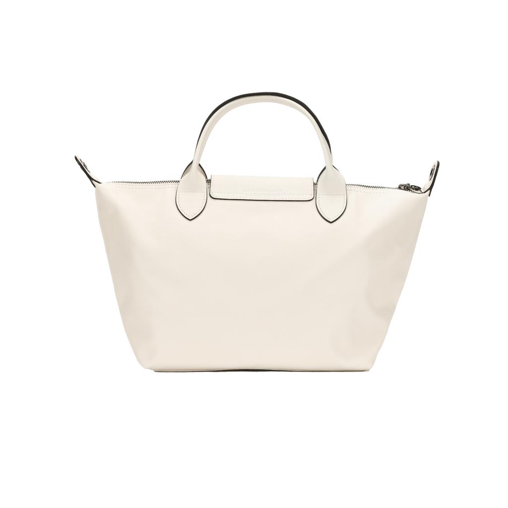 Longchamp Le Pliage Xtra 25 Button Zipper Closure Leather Dumpling Shoulder Tote Bag Small Women Bags White 1512987037