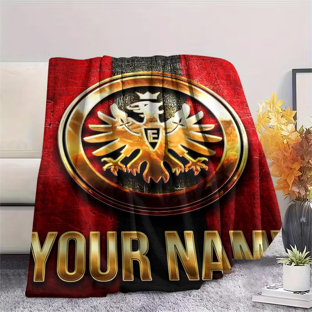 1 Stück Personalisierte Eintracht Frankfurt Muster Flanell Decke Geeignet für Alle Jahreszeiten für Heimdekoration Wärme und Komfort Geschenke Feiertagsgeschenk