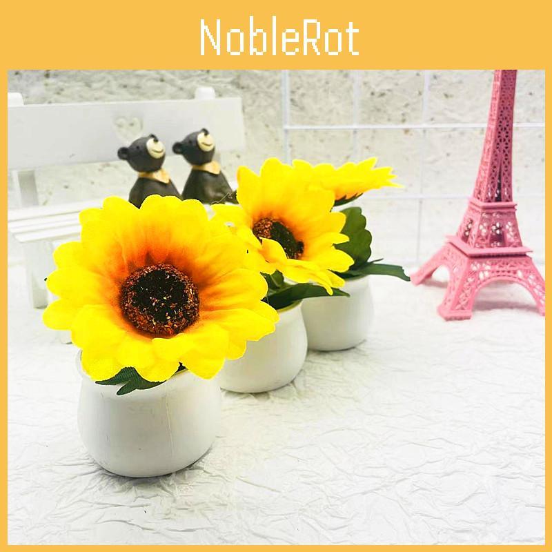 Small Artificial Sunflower Plant Potted Plant Bonsai For Home Decor Flower Fake