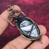 Pinolith Jasper Gemstone Pendant Copper Wire Wrapped Pendant Handmade Jewelry