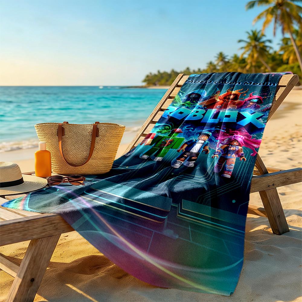 Roblox Strandtuch Weich Langlebig Schnelltrocknend Bequem Leicht Perfekt für Reisen Yoga Camping und Schwimmen