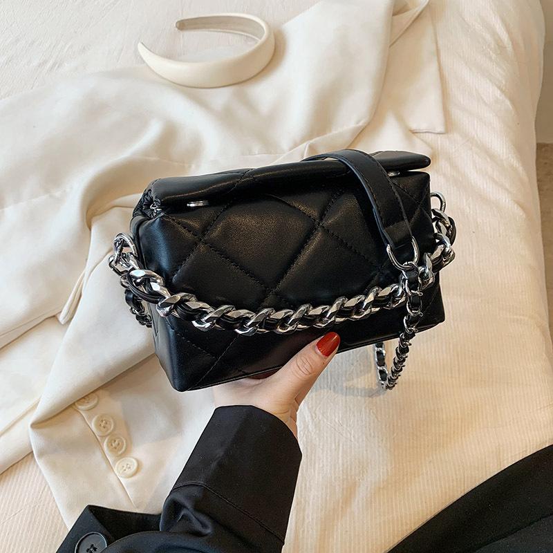 Rhombus dicke Kettentasche Damen 2024 Sommer neuer Trend Textur Mode vielseitige Umhängetasche Internet-Promi-Umhängetasche