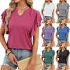 T-shirt da donna primavera ed estate nuova moda T-shirt ampia a maniche corte con scollo a V