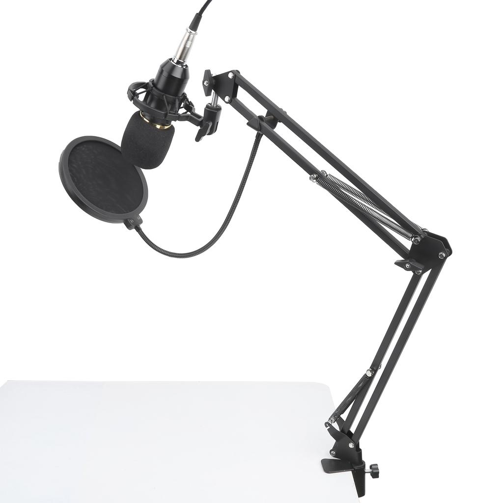 BM800 Condenser Microphone Studio Recording Kits with Adjustable Stand for V8 Sound Card