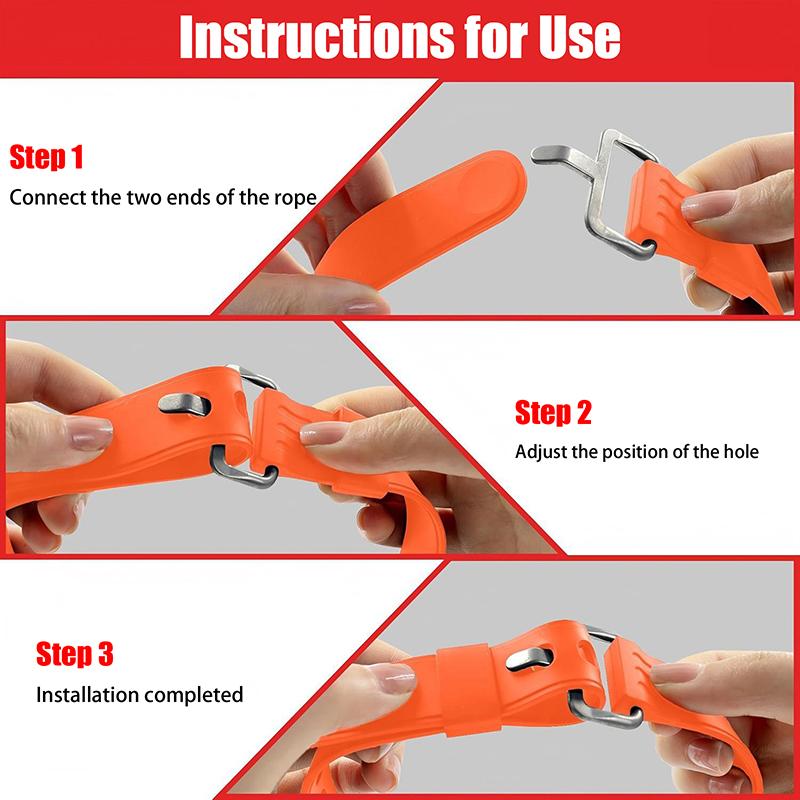 Travel Compact Tied Belt Durable Silicone Fixed Cargo Tie Down Luggage Lash Belt Strap Camping Hiking Cargo Storage Belt Buckle