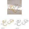 Orecchini Geometrici in Acciaio al Titanio per Donna con Finitura Oro PVD Gioielli alla Moda