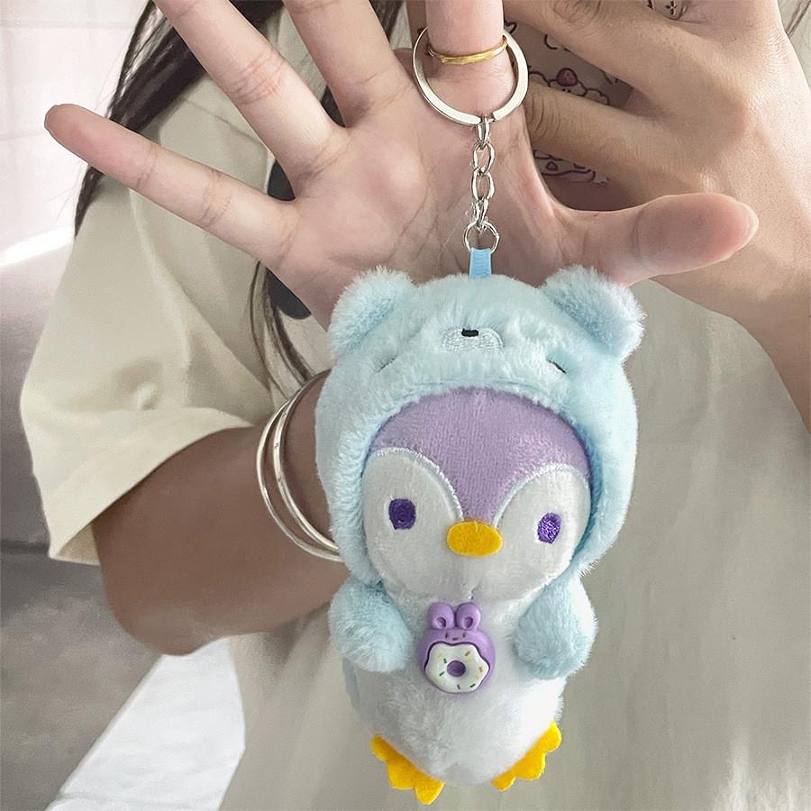 Adorable Novelty Penguin Plush Toy Backpack Charm Cute Cartoon Stuffed Animal Children's Gift
