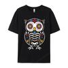 Sugar Skull Owl Dia DeLos Muertos Halloween T-Shirt For Men Soft Leisure Tees T Shirt Fast Ship