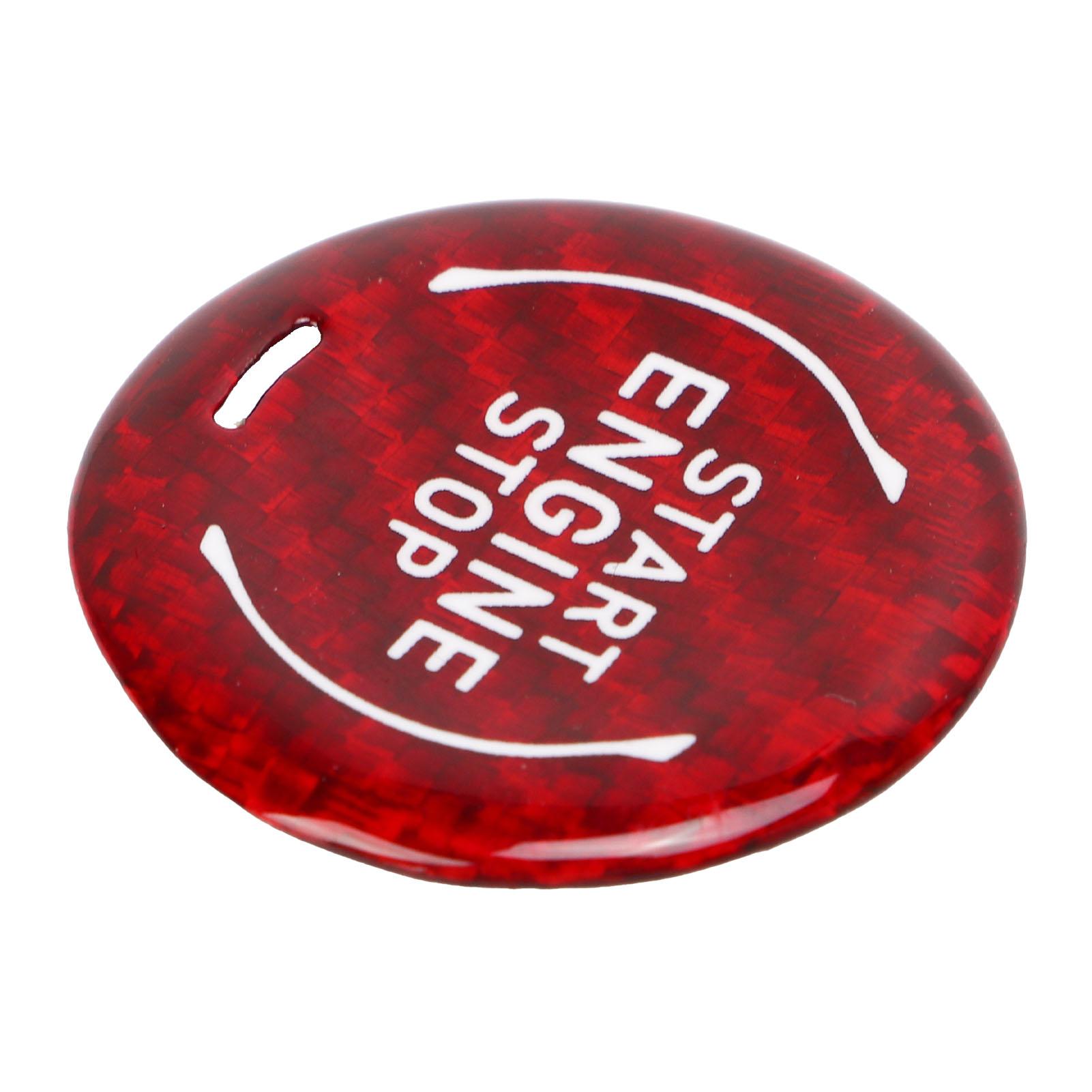 

Накладка на кнопку старт-стоп двигателя автомобиля из углеродного волокна, замена для Corvette C8 2020 г. по настоящее время красный