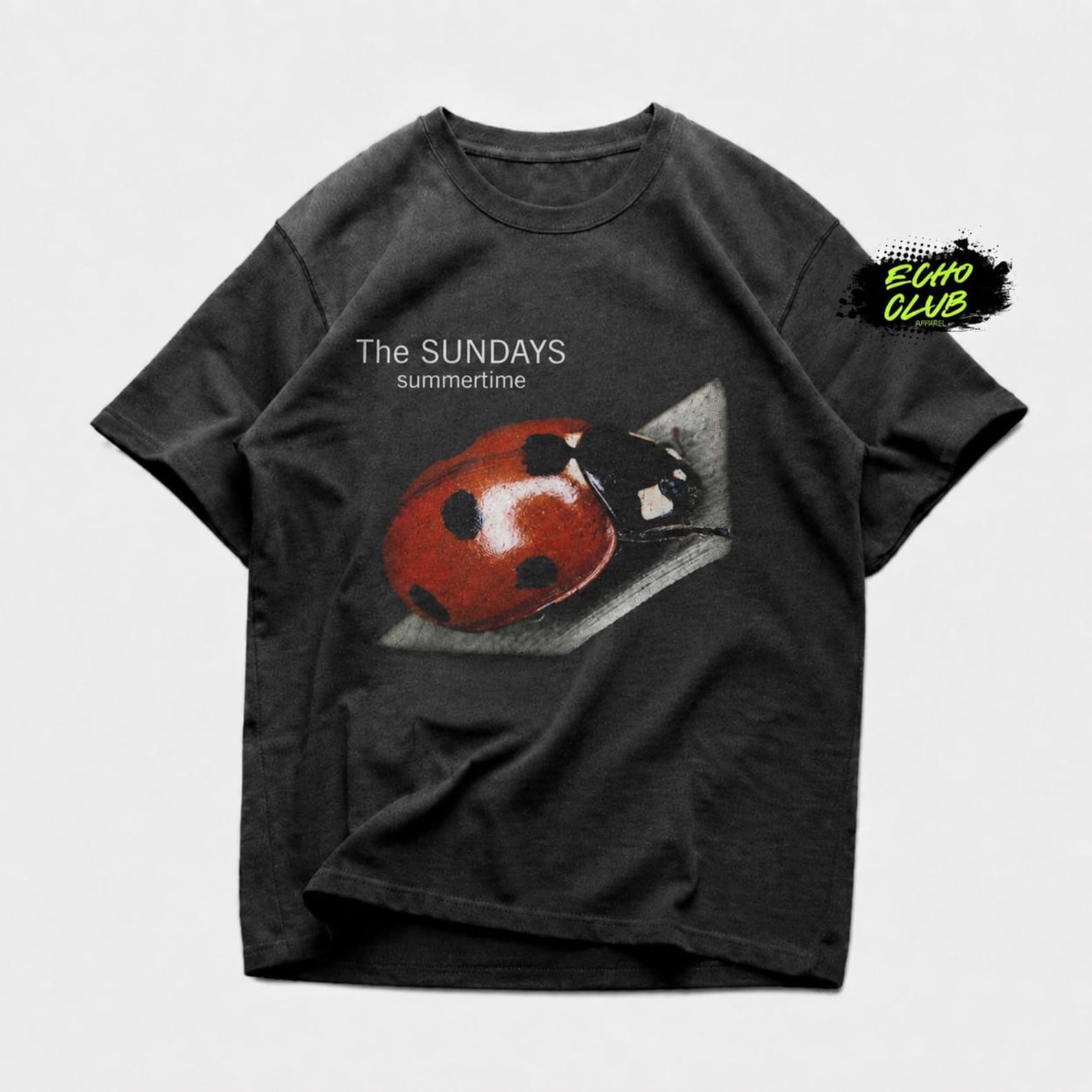 The Sundays Summertime Ladybug T shirt, Retro Band Graphic Tee 3XL