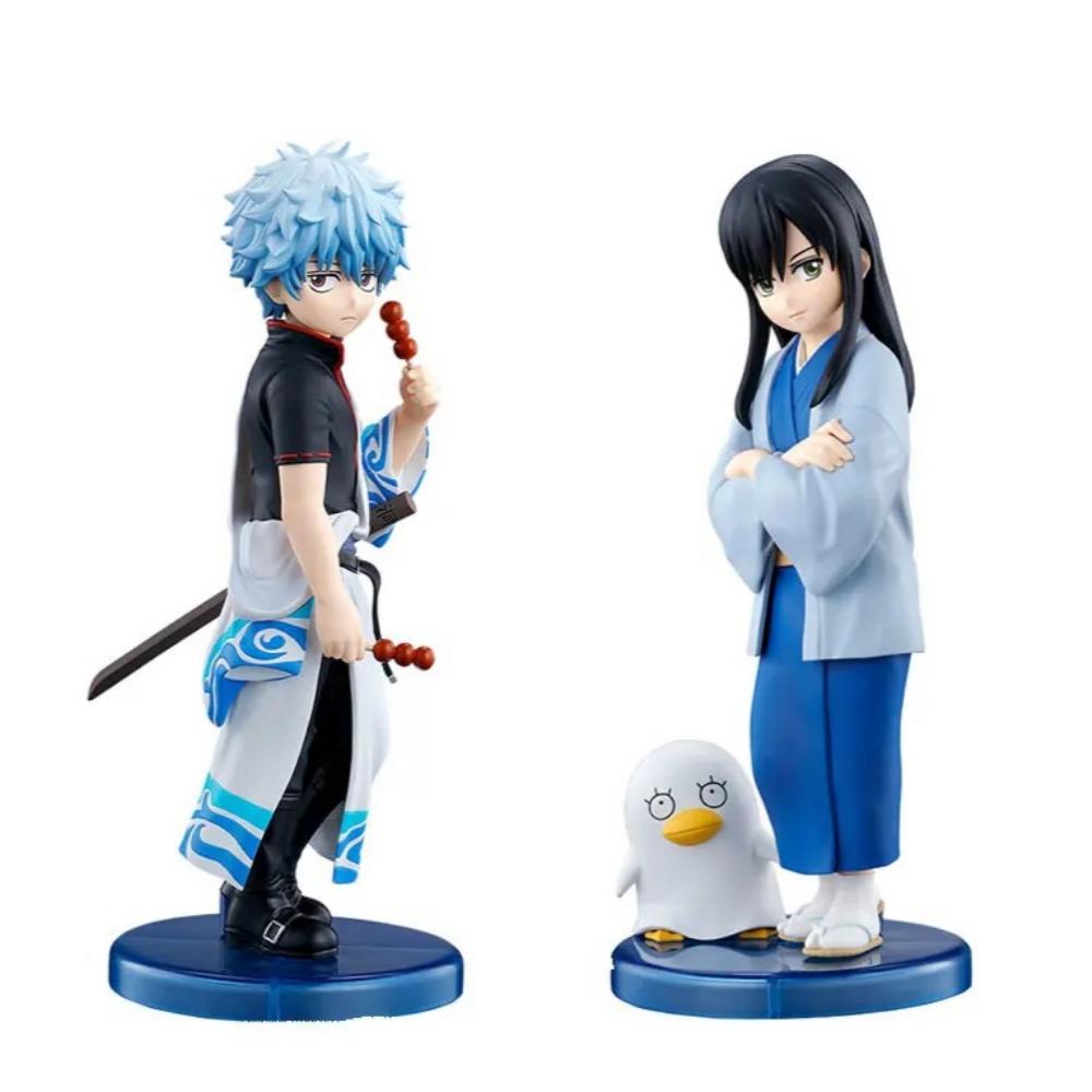 13CM Gintama Anime Akční figurka - Sakata Gintoki & Katsura Kotarou Sběratelská dekorace na stůl Hračka pro fanoušky