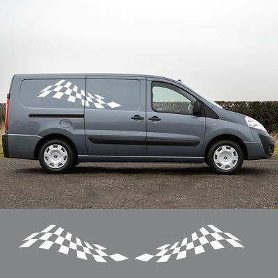 2 szt. Naklejki boczne drzwi samochodu do akcesoriów do tuningu Fiat Scudo Camper Sport list graficzny Racing Style Vinyl Decor
