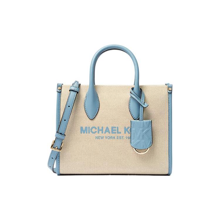 

Новая холщовая сумка-тоут MICHAEL KORS Mirella, сумка для покупок, сумка через плечо, маленькая женская сумочка, синяя 35S2G7ZC5C-464 24.1*8.9*19.1CM