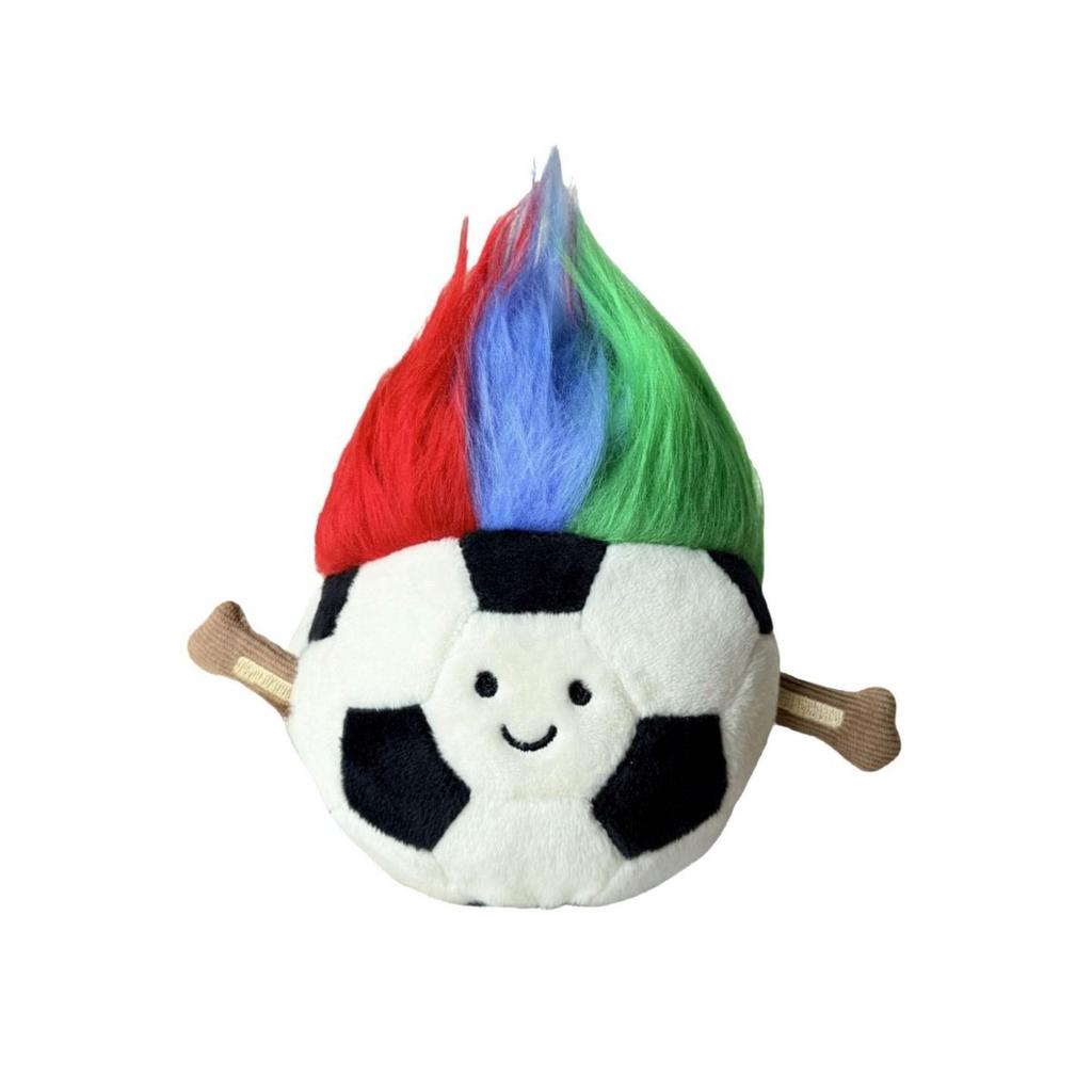 Colorful Soccer Ball Keychain with Fun Design - Cute Bag Charm Gift for