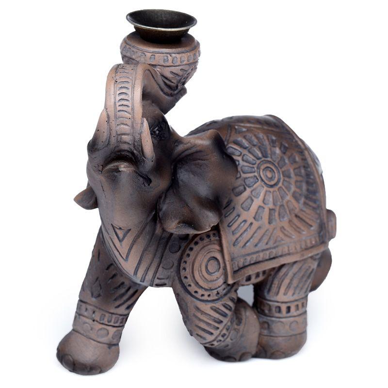 Backflow Incense Burner Elephant Wood Effect