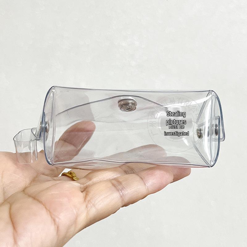 Women's Transparent Coin & Charging Cable Handbag Keychain for Travel & Storage