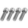 4Pcs Portable M6x18 Titanium Alloy Mountain Bicycle Road Bike Stem Screw High Strengthsilver