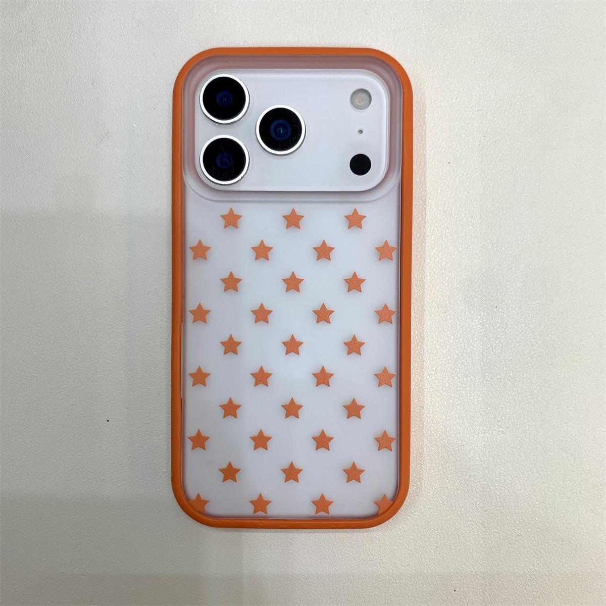 Frosted Star Anti-Drop Case for iPhone 15/16/17 Pro/Max 14/13 iPhone 15 Pro Max