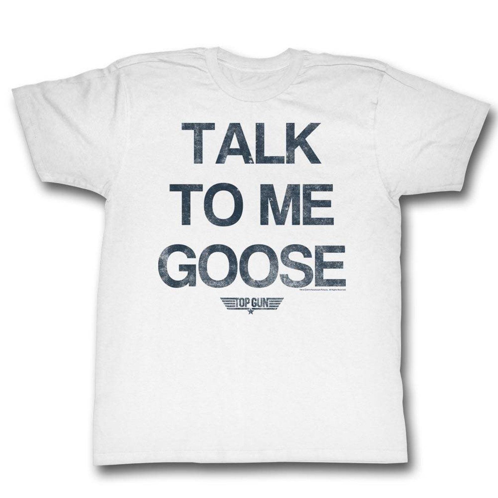 Top Gun Talk Goose White Adult T-Shirt 2XL