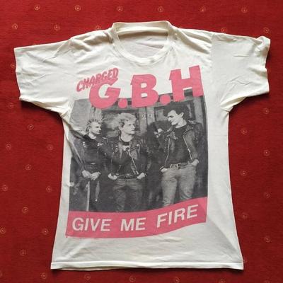 GBH Give Me Fire Band Retro Style White Short Sleeve Unisex T Shirt S5XL Unisex T-Shirt