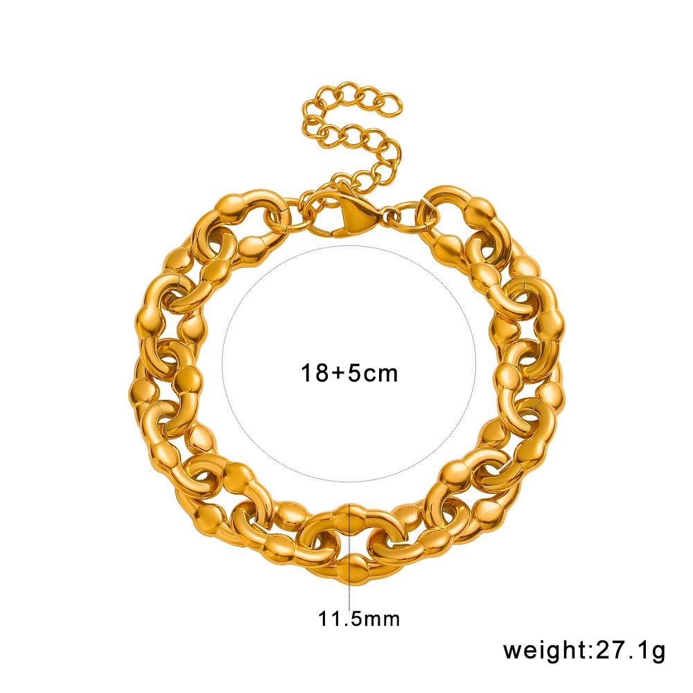 Geometric Hollow Oval Necklace Chain - Unisex Light Luxury Jewelry Design