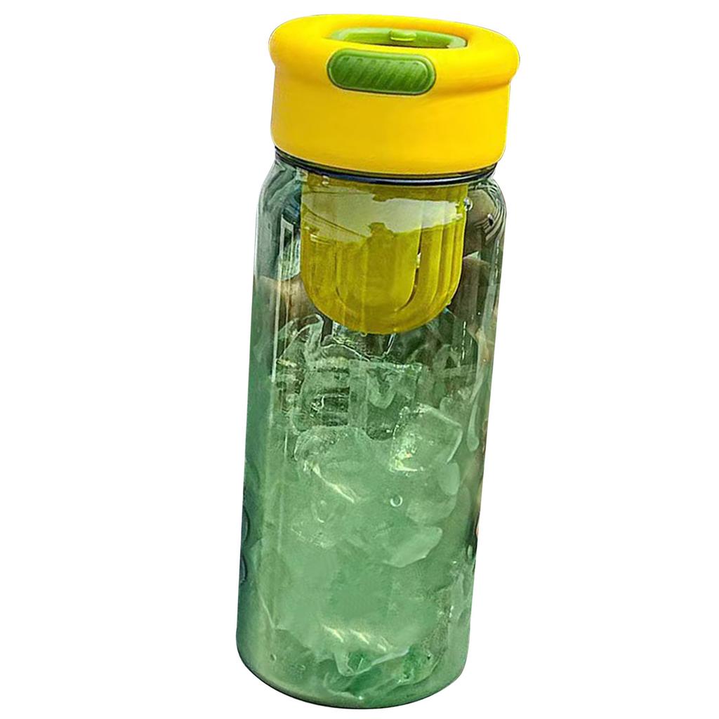 Plastic Water Bottle Built in Tea Strainer Clear Body 650ml Sport Water Bottle for   Staff