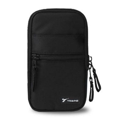 TRAVINE Smartphone Pouch Shoulder Bag for Men and Holds 2 Multifunctional Women, Phones, Travel, (Black)