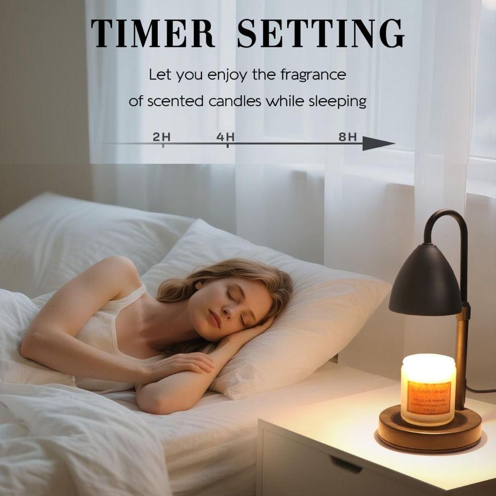 with Timer Dimmer Candle Warmer Lamp Bedroom Home Decor Adjustable Height Wax Melter with 2 Bulbs Aromatherapy Lamp