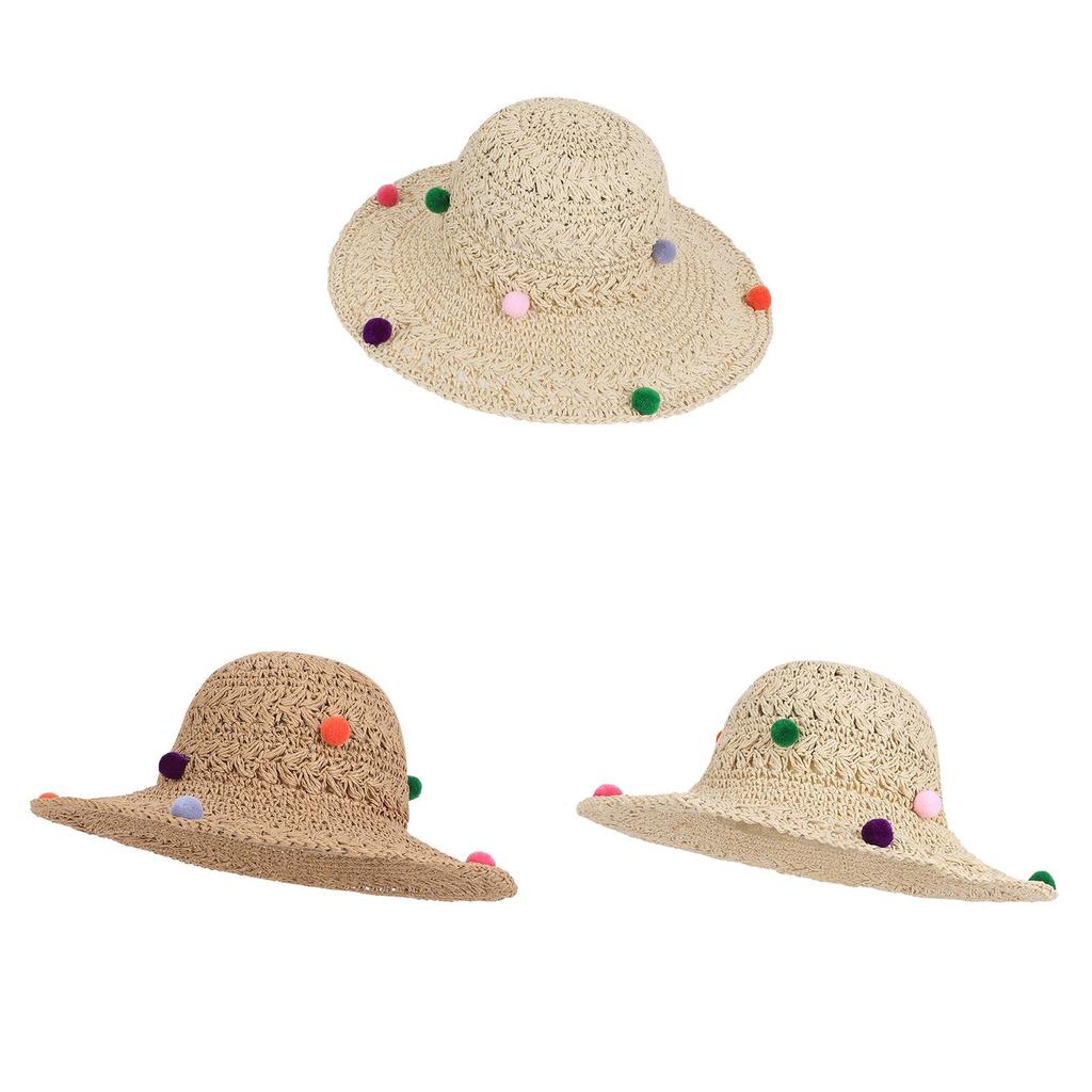 Summer Beach Straw Hat With Wide Brim And Adjustable Fit For Sun Protection And Fashion