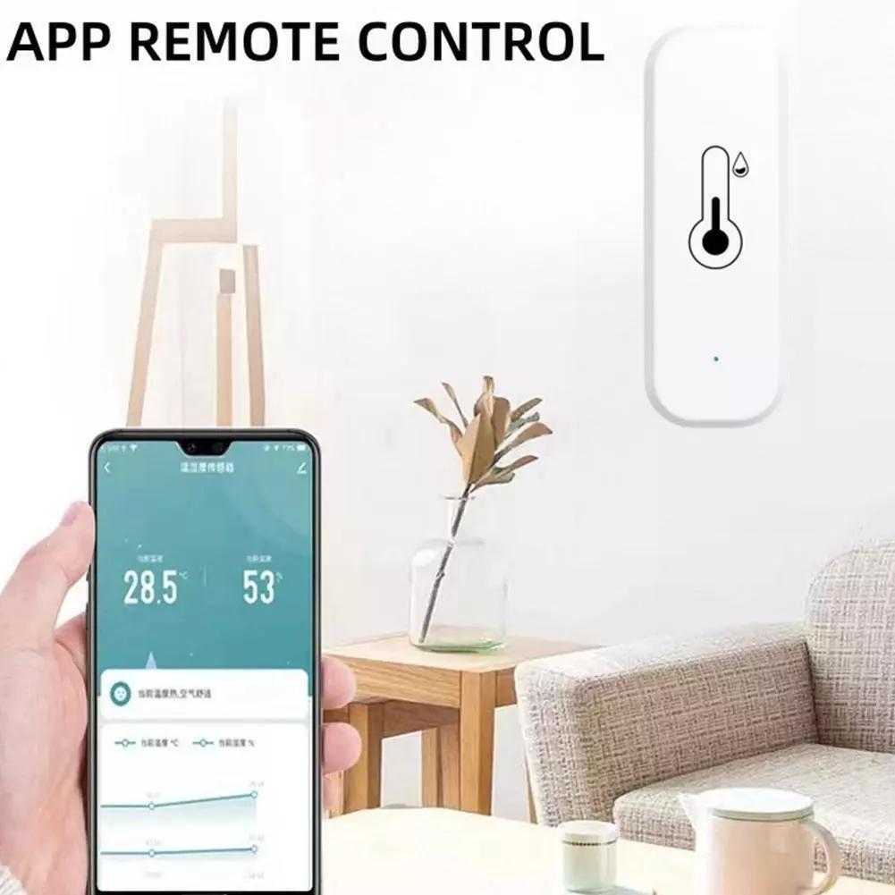 1-4PCS Tuya Zigbee/Cozylife WiFi Temperature Humidity Sensor Real-Time Remote Monitoring App Voice Alerts Alexa Google Assistant
