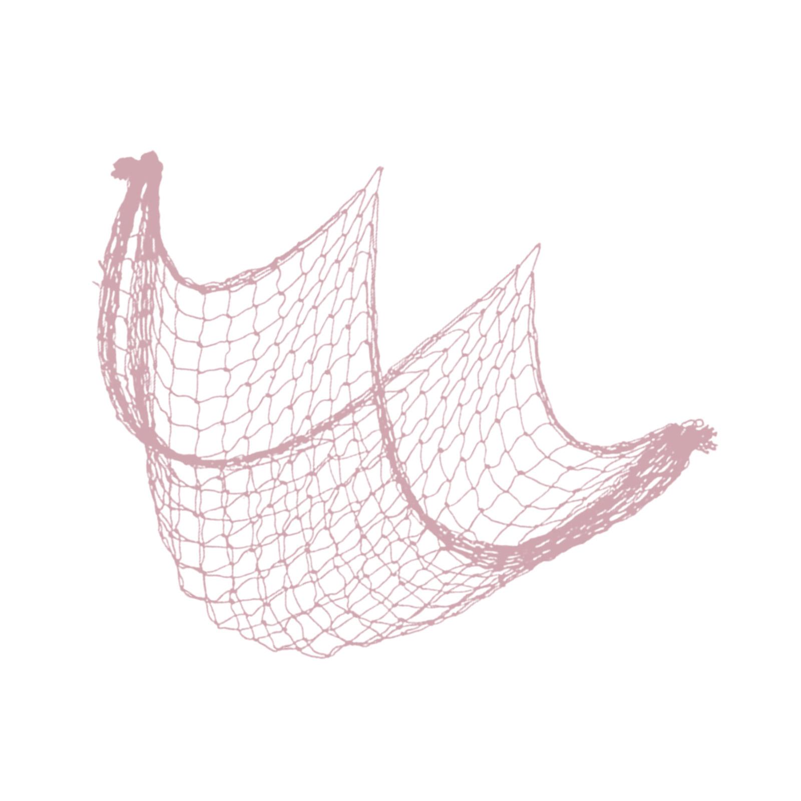 

Coastal Charm Cotton Fishing Net Decoration Sea Inspired Wall Art for Living Room and Bedroom 59x79in розовый