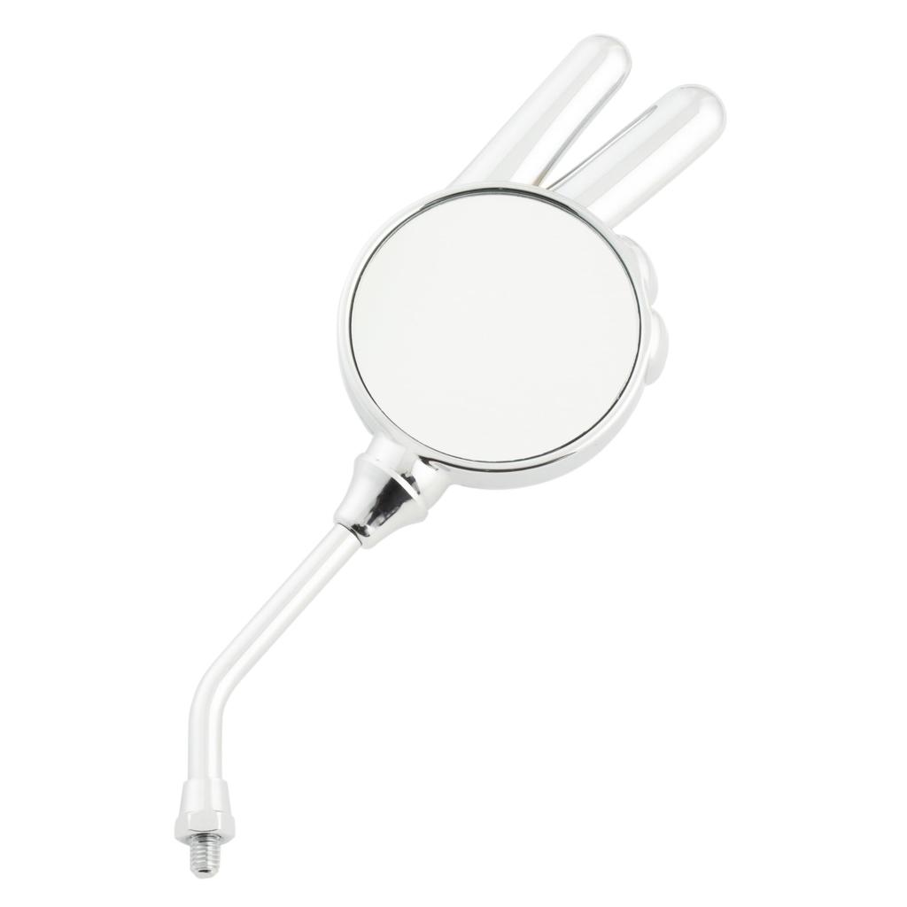 Kijima Motorcycle Parts Right 8mm Mirror Chrome Mirror, Rock-Paper-Scissors, Scissors, Side, Bolt, Finish, 76, Universal, Plated, 203-8026