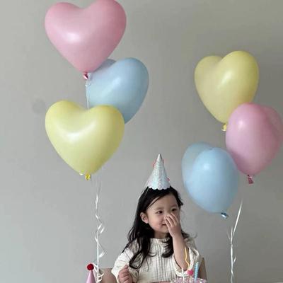 10-inch Heart Macaron Latex Balloons for Kids' Birthday Party Decorations and Photo Props