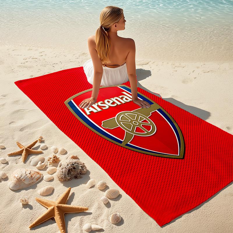 1pc A-Arsenal Beach Towel, Comfortable and Thick, and Swimming/Bath/Picnic/Camping Towel, Suitable for Seaside Beaches