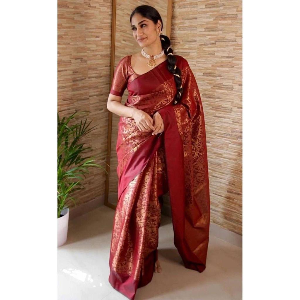 This Beautiful Saree Is Elegantly Decorated with Gorgeous Solid Jacquard Weave That Gives a Perfect Look To the Outfit.