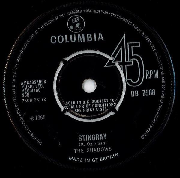 

7inch Record SHADOWS Stingray DB7588 Columbia 1965 UK Rock Used