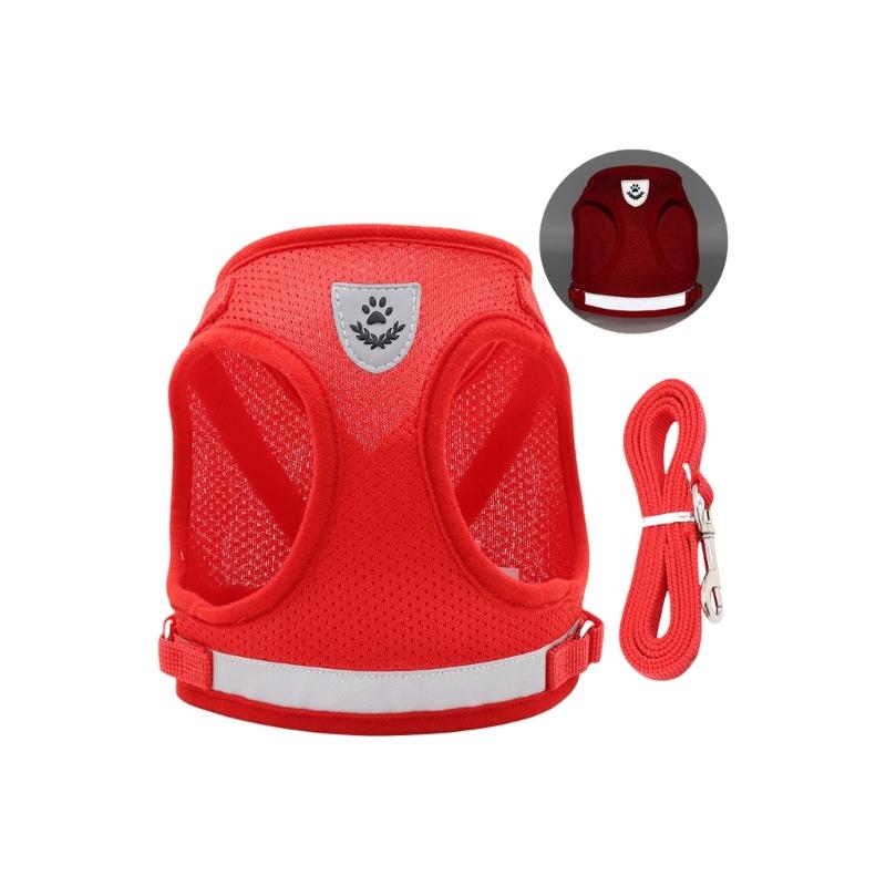 Breathable Dog Vest Harness Reflective Strap Comfortable Dog Harness for Small Pet Outdoor Activity Walking Accessory