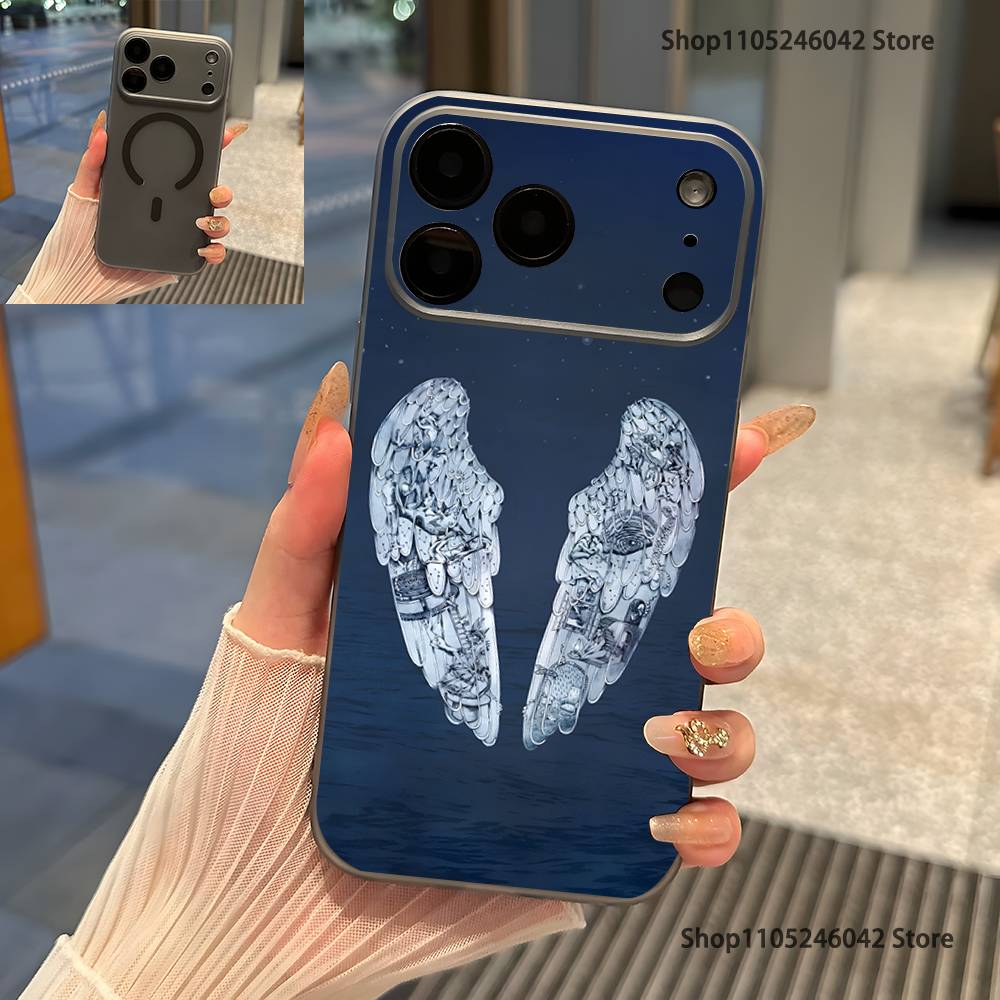 

Band C-Coldplay For iPhone 17,16,15,14,13,12,11,Pro,Max,Plus Transparent gray Phone Case Magnetic Wireless Charging iPhone16plus