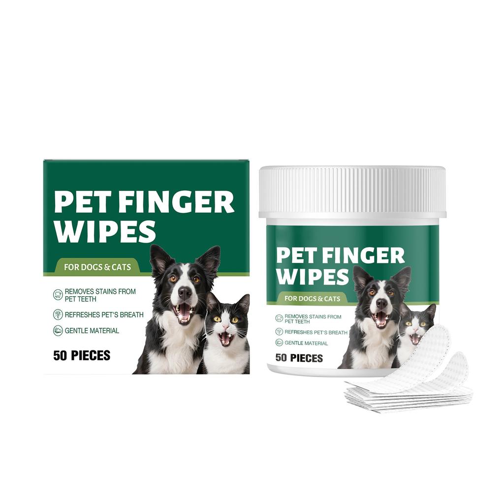 Pet Teeth And Cat Finger Wipes, Removing Plaque And Tartar Accumulation, Finger Toothbrushes, Disposable Gentle Wipes,10ml
