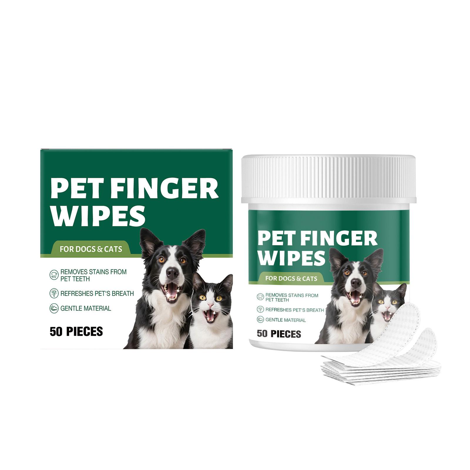 

Pet Teeth And Cat Finger Wipes, Removing Plaque And Tartar Accumulation, Finger Toothbrushes, Disposable Gentle Wipes,10ml One Size белый