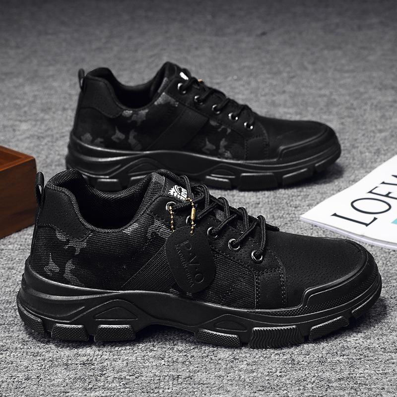 Fashion 2024 New Men's Shoes Anti Slip and Wear-resistant Outdoor Work Clothes Mountaineering and Leisure Work Site Camouflage Trendy