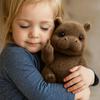 Soft Emotional Support Plush Toy Panda Realistic Finger Plush Animal Toy Companion Healing Cow/Raccoon Cute Plush Toy Doll