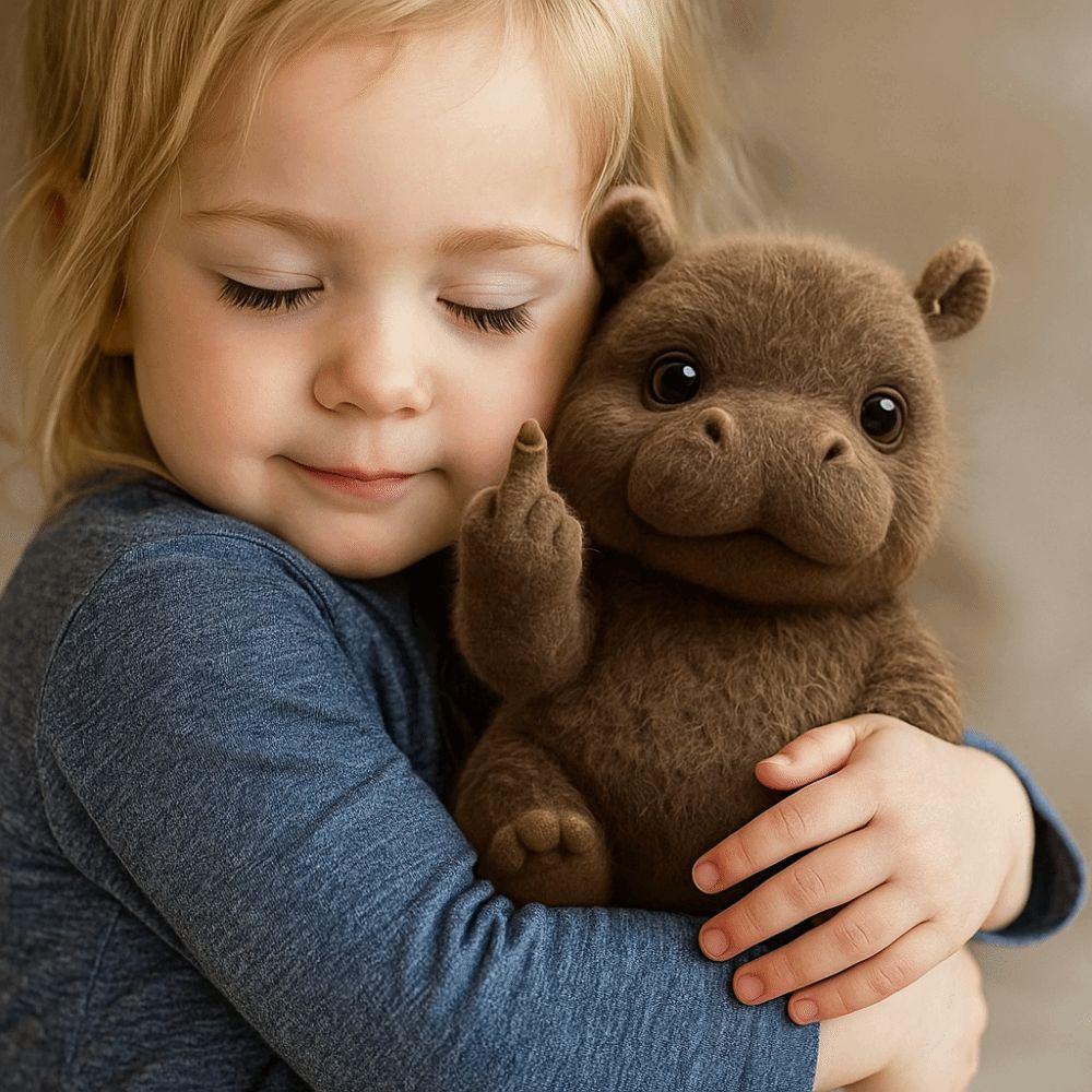 Soft Emotional Support Plush Toy Panda Realistic Finger Plush Animal Toy Companion Healing Cow/Raccoon Cute Plush Toy Doll