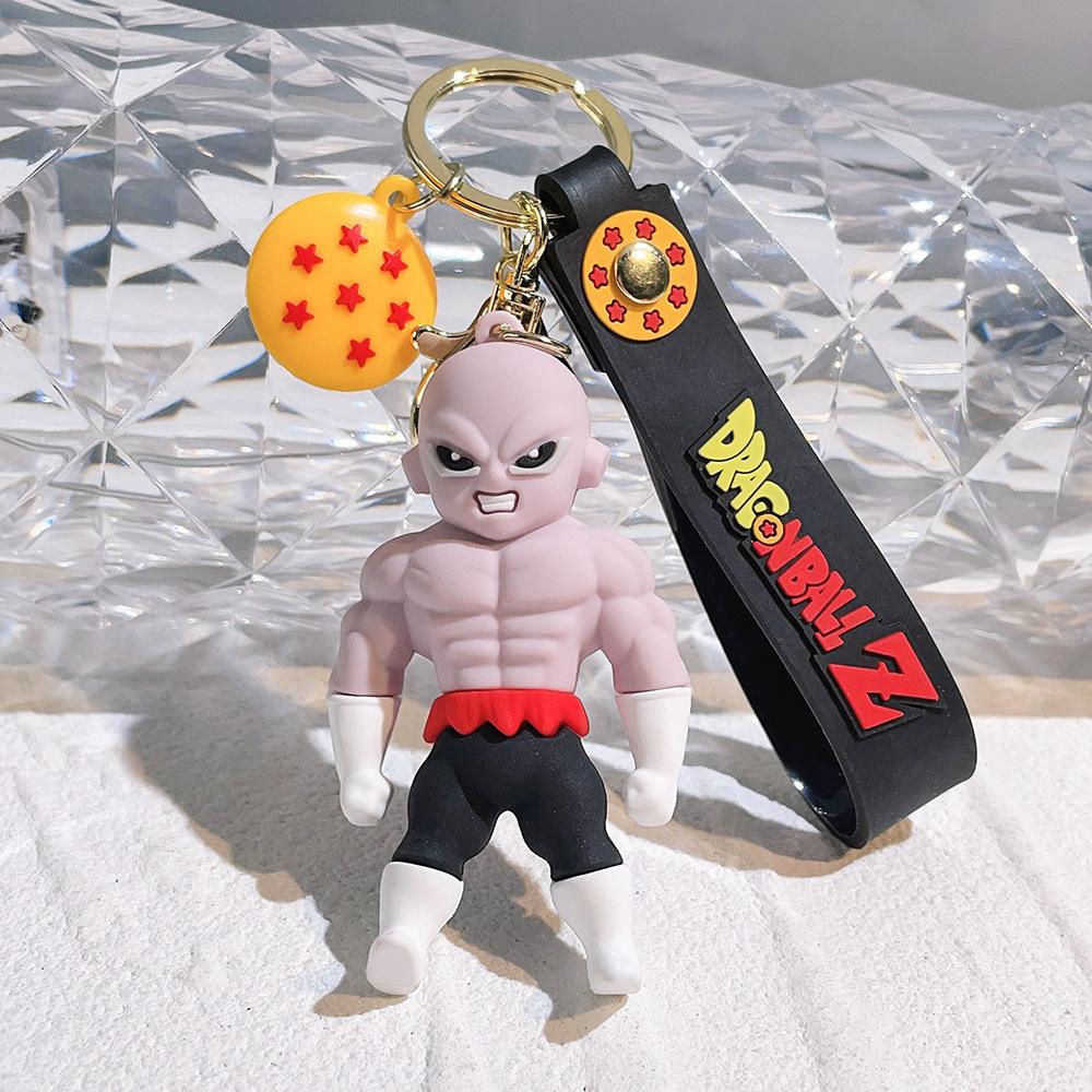 Dragon Ball Z Keychain Anime Super Saiyan Goku Figure Cute Keyring Bag Pendent Car Ornament Key Accessories Kids Toy Xmas Gifts